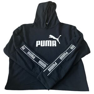 Puma Amplified Women's Cropped Black Hoodie